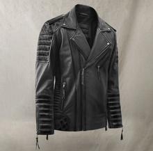 Load image into Gallery viewer, Noble Men Sheep Leather Biker Jacket