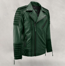 Load image into Gallery viewer, Noble Men Sheep Leather Biker Jacket