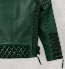 Load image into Gallery viewer, Noble Men Sheep Leather Biker Jacket