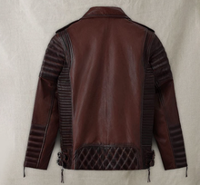 Load image into Gallery viewer, Noble Men Sheep Leather Biker Jacket