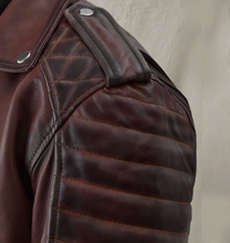 Load image into Gallery viewer, Noble Men Sheep Leather Biker Jacket
