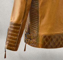 Load image into Gallery viewer, Noble Men Sheep Leather Biker Jacket