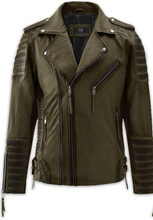 Load image into Gallery viewer, Noble Men Sheep Leather Biker Jacket
