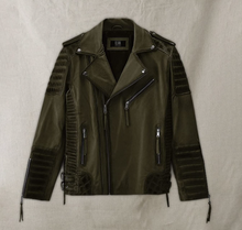 Load image into Gallery viewer, Noble Men Sheep Leather Biker Jacket