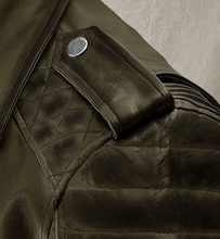 Load image into Gallery viewer, Noble Men Sheep Leather Biker Jacket