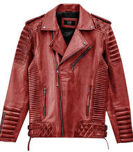 Load image into Gallery viewer, Noble Men Sheep Leather Biker Jacket