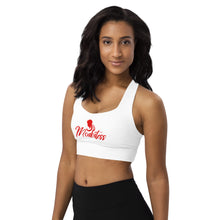 Load image into Gallery viewer, Moabitess Brand Edition 2 - Sports Bra (White/Red Graphic)
