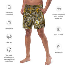 Load image into Gallery viewer, MOORSACHI Paisley Gold - Swim Trunks II