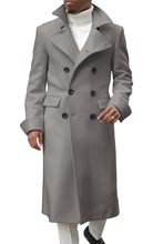 Load image into Gallery viewer, Noble Men&#39;s Notch Lapel Double Breasted Trench Peacoat
