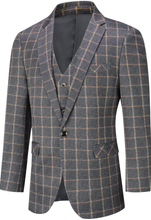 Load image into Gallery viewer, Noble Mens 3-Piece Plaid Suit Set
