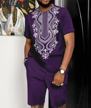 Load image into Gallery viewer, Men&#39;s 2 Piece Dashiki Short Set
