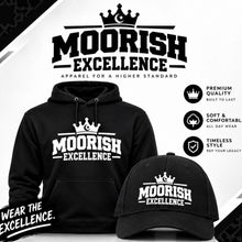 Load image into Gallery viewer, Moorish Excellence Crown Drawstring Hoodie
