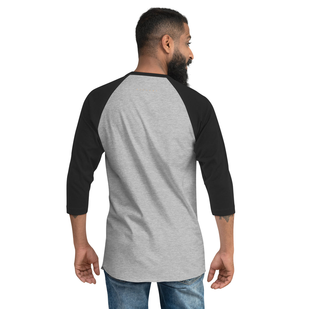 AJELANI MAN - 3/4 Sleeve Embroidered Raglan Shirt Black