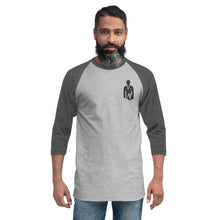 Load image into Gallery viewer, AJELANI MAN - 3/4 Sleeve Embroidered Raglan Shirt Black
