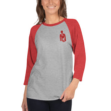 Load image into Gallery viewer, AJELANI MAN - 3/4 Sleeve Embroidered Raglan Shirt Red
