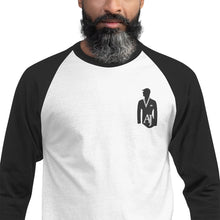 Load image into Gallery viewer, AJELANI MAN - 3/4 Sleeve Embroidered Raglan Shirt Black
