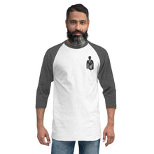 Load image into Gallery viewer, AJELANI MAN - 3/4 Sleeve Embroidered Raglan Shirt Black
