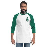 AJELANI MAN - 3/4 Sleeve Embroidered Raglan Shirt Green