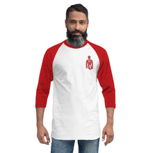 Load image into Gallery viewer, AJELANI MAN - 3/4 Sleeve Embroidered Raglan Shirt Red
