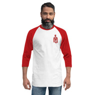 AJELANI MAN - 3/4 Sleeve Embroidered Raglan Shirt Red