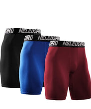 Load image into Gallery viewer, Men&#39;s 3 Pack Compression Dry Fit Workout Shorts
