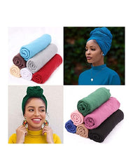 Load image into Gallery viewer, 12 Piece Extra Long Jersey Head Wraps
