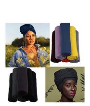 Load image into Gallery viewer, 12 Piece Extra Long Jersey Head Wraps
