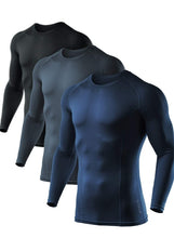 Load image into Gallery viewer, Men&#39;s Cool Dry Fit Long Sleeve Compression Athletic Shirts
