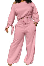 Load image into Gallery viewer, Women&#39;s 2 Piece Solid Long Sleeve Sport Jumpsuit
