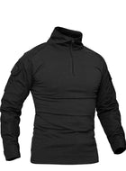 Men's Slim Fit Military Tactical Long Sleeve Shirt