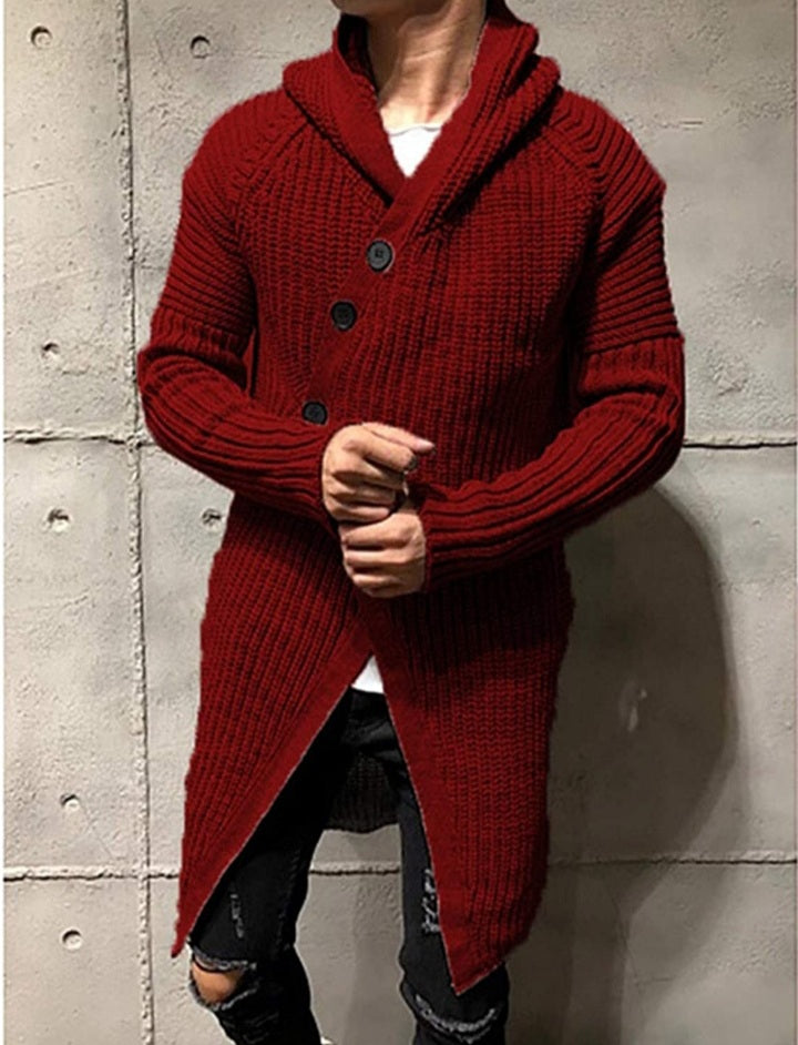 Men's Cardigan  Long Sleeve Knitted Sweater