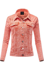 Load image into Gallery viewer, Women Faded Washed Denim Jacket
