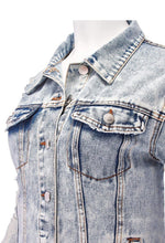 Load image into Gallery viewer, Women Faded Washed Denim Jacket
