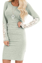 Load image into Gallery viewer, Women&#39;s Elegant Floral Long Sleeve Lace Dress
