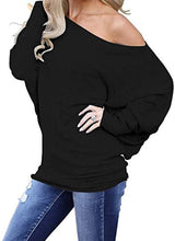 Load image into Gallery viewer, Women&#39;s Loose Off Shoulder Casual Batwing Tops
