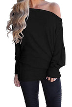 Load image into Gallery viewer, Women&#39;s Loose Off Shoulder Casual Batwing Tops
