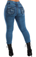 Load image into Gallery viewer, Empress Push-Up Butt Lifting Mid Rise Stretchy Skinny Jeans
