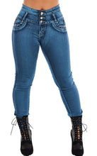 Load image into Gallery viewer, Empress Push-Up Butt Lifting Mid Rise Stretchy Skinny Jeans
