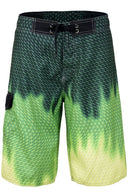 Men's Quick Dry Wave Pattern Board Shorts with Mesh Lining