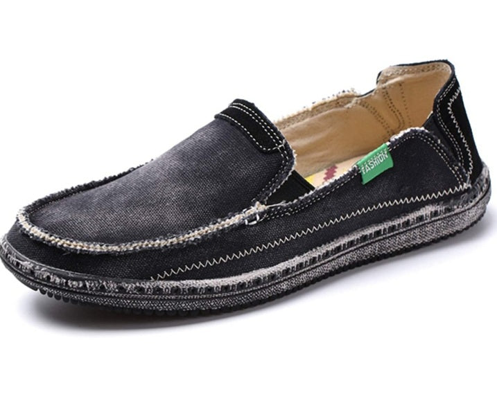 Men Canvas Slip on Deck Shoes