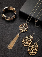 3 Piece Leopard  Bohemia Necklace Set