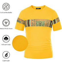 Load image into Gallery viewer, Men&#39;s Mesh African Dashiki T-Shirt and Shorts Set
