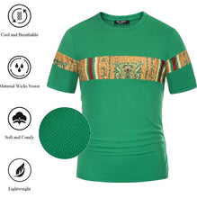 Load image into Gallery viewer, Men&#39;s Mesh African Dashiki T-Shirt and Shorts Set
