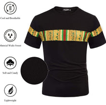 Load image into Gallery viewer, Men&#39;s Mesh African Dashiki T-Shirt and Shorts Set
