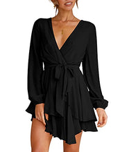 Load image into Gallery viewer, Women&#39;s V Neck Mini Dress
