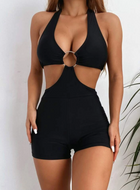 Cut out Ring One Piece Swimsuit