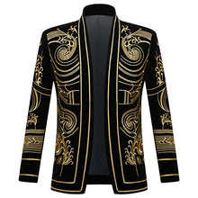 Load image into Gallery viewer, Noble Men Vintage Gold Embroidered Blazer
