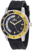 Invicta Men's Black Dial Watch, Black/Yellow