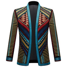 Load image into Gallery viewer, Noble Men Vintage Gold Embroidered Blazer
