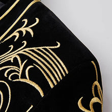 Load image into Gallery viewer, Noble Men Vintage Gold Embroidered Blazer
